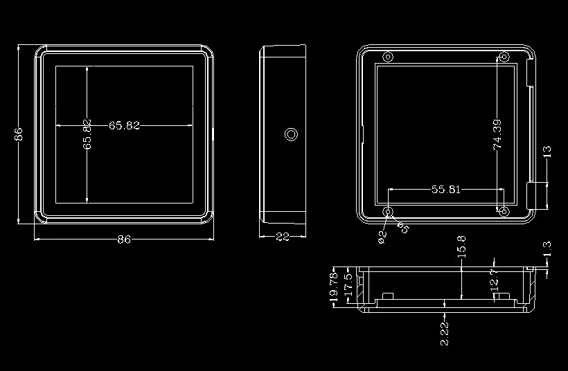 szomk IC card reader plastic enclosure for electronics project plastic sensor junction box distribution box instrument case plastic housing for pcb (8)