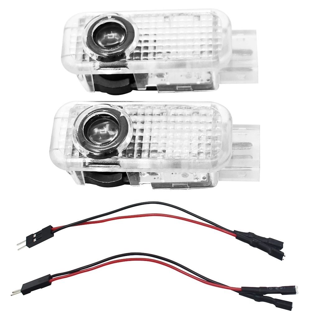 

2x For AUDI Car Door LED CIRCLE Ghost Shadow Light Audi Logo Projector Courtesy Lights Auto Backlight Car Styling Welcome Lamp