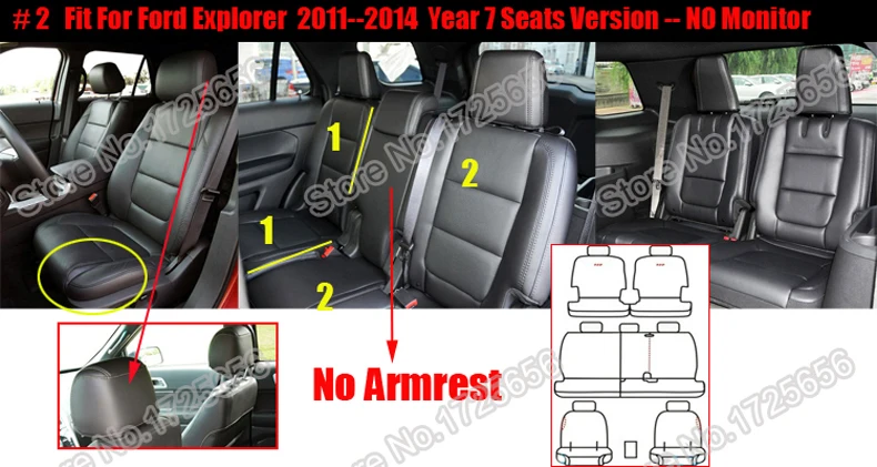 AutoDecorun Чехлы для автомобильных сидений из натуральной кожи для Ford Explorer 2012 чехлы для сидений 3 ряда 7 сидений поддерживающие аксессуары