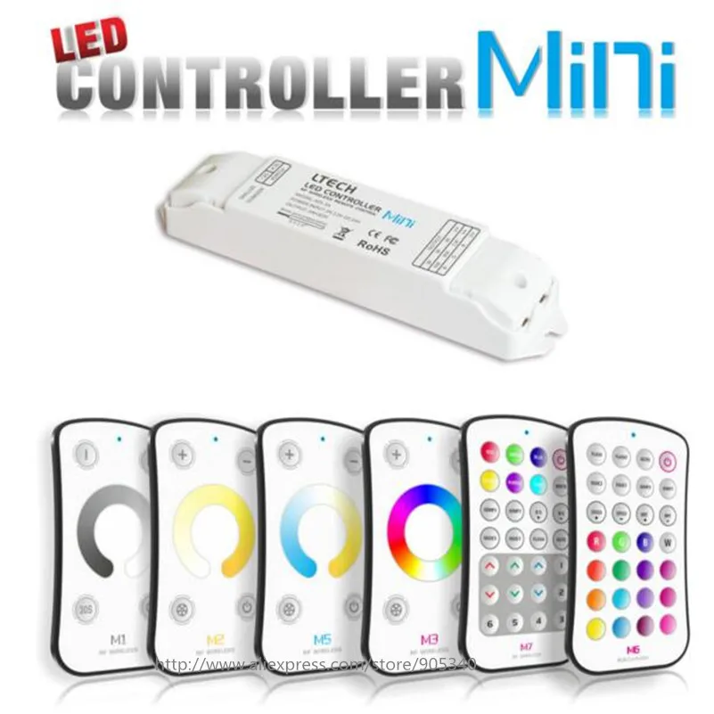 

Ltech M series M1 M2 M3 M4 M5 M6 M7 M8 touch RF remote with M4-5A CV Receiver LED dimmer controller,DC5V-DC24V input,5A*4CH
