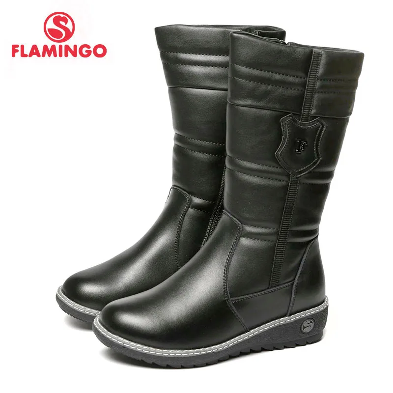 

FLAMINGO 2017 new collection winter fashion high boots with wool high quality anti-slip kids shoes for girl 72WC-CD-0502