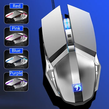 

Ergonomic gamer usb wired Mute mouse 2400dpi rechargeable Adjustable Optical LED Computer gaming Silent Mice for laptop PC