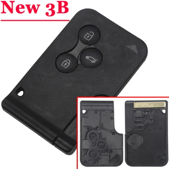 

Free shipping(5pcs/lot)new 3 button card key case with printed Button for Renault megane full set