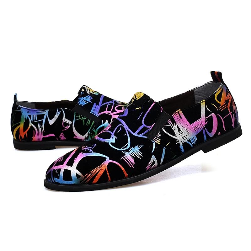 fashion mixed colors leather men shoes luxury brand unique evening male footwear painted designer dress man oxford shoes for men (9)