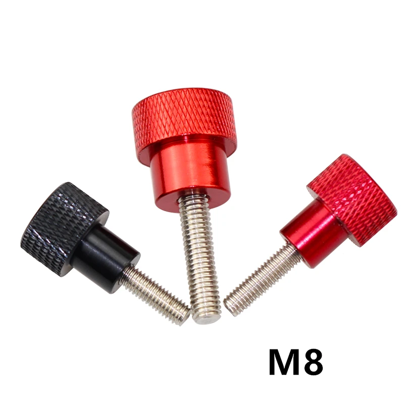 

5pcs M8 Aluminum knurled head Stainless steel step hand Thumb screws