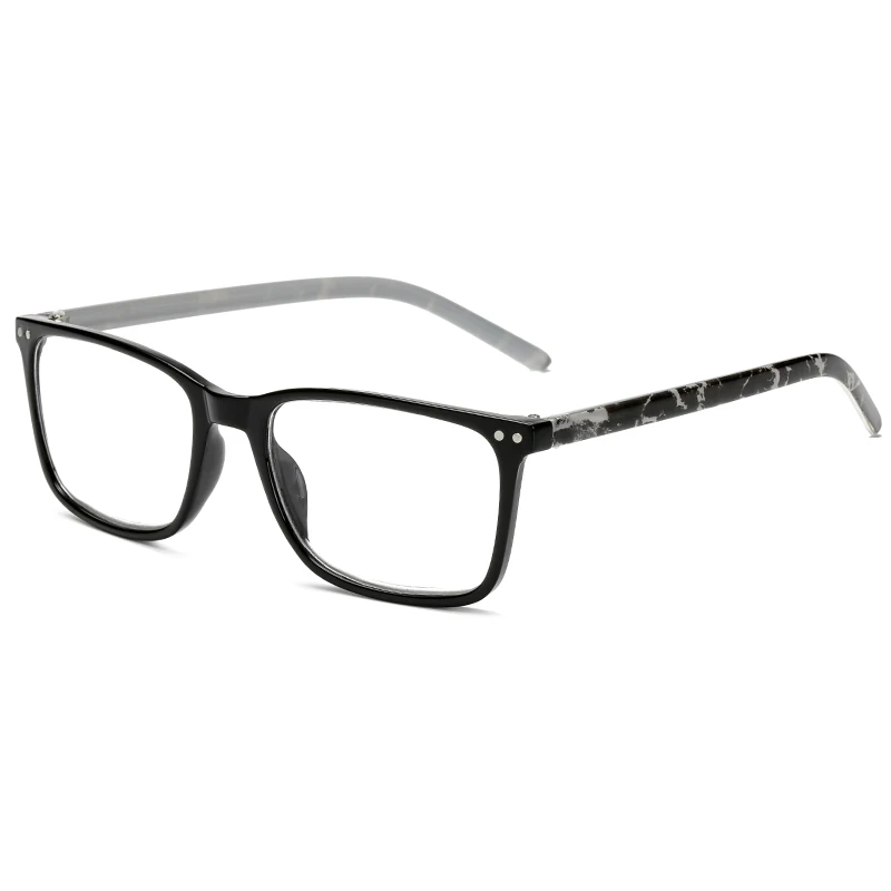 Longkeader, модные женские и мужские очки для чтения, ультралегкие ретро очки из смолы с прозрачными линзами, женские и мужские очки для чтения, очки для дальнозоркости - Цвет оправы: black black