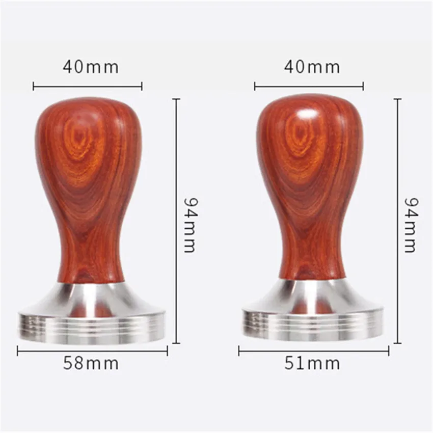 51 мм/58 мм кофе Темпер 304 нержавеющая сталь кофе порошок молоток ручка нитки база эспрессо аксессуары для кофе инструменты бариста