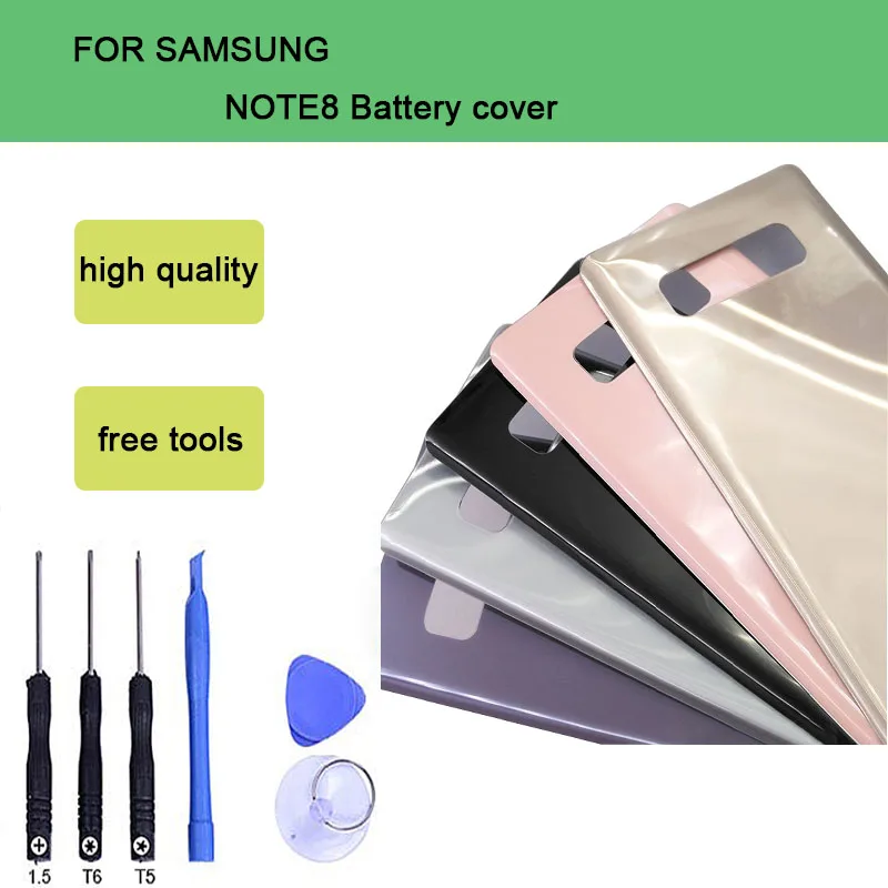 

SZHAIYU For SAMSUNG Galaxy Note 8 Back Battery Glass Cover N950 Rear Door Housing Case Replacement With Tools
