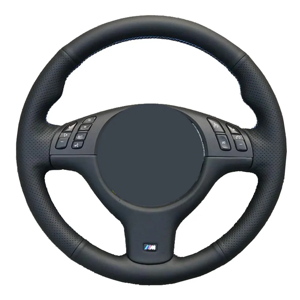 Genuine Leather car steering wheel Cover for BMW E46 E39 330i 540i 525i