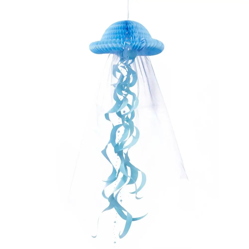 1 шт., сделай сам, медузы, вечерние украшения, подвешивание, галобиос, соты, Губка Боб, под морем, декор для детей, день рождения, принадлежности для душа - Цвет: blue