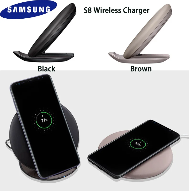 

100% Original Samsung S8 Smart Quick Charging Wireless Charger For Samsung Galaxy S10 S8 S9 Plus S6 S7 Note 9 Huawei Mate 20 Pro