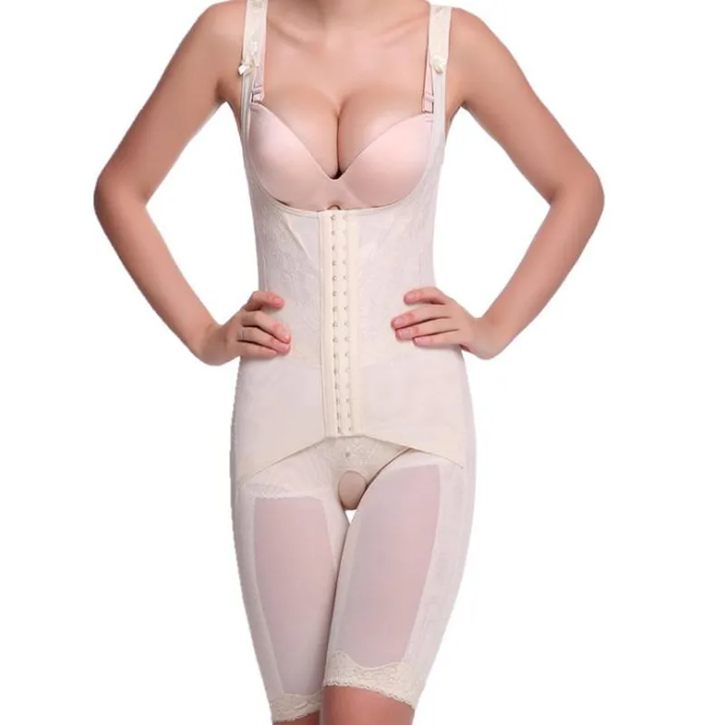 US Women Zip Full Body Shaper Tummy Control Shapewear Corset Plus Size S-XXXXXXL