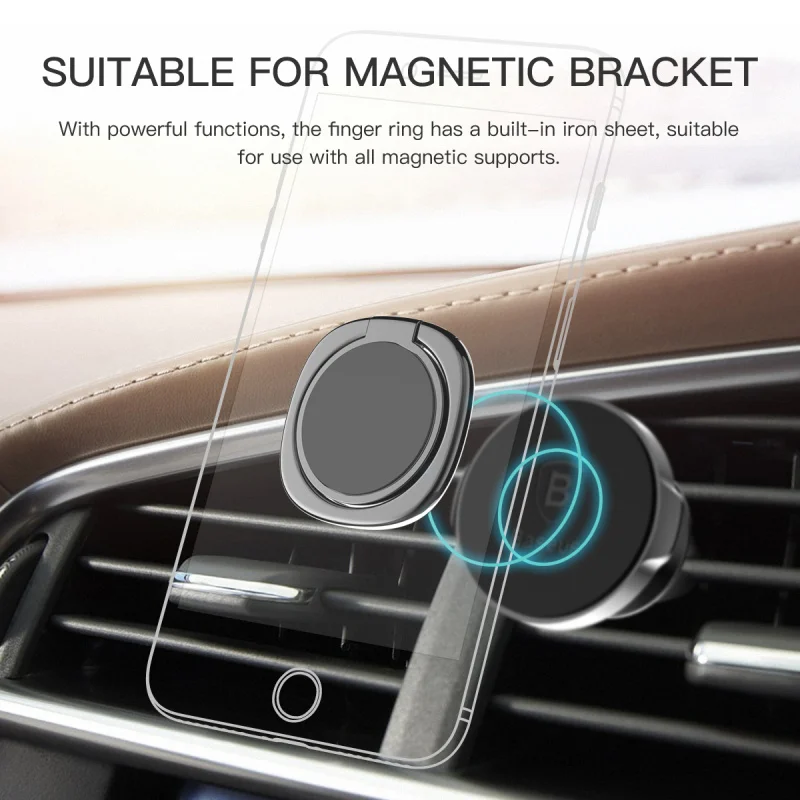 Baseus Phone Ring Holder For iPhone Xs Max X Samsung S10 Phone Grip Finger Ring Holder Support Magnetic Car Mobile Cell Holder Baseus Phone Ring Holder For iPhone Xs Max X Samsung S10 Phone Grip Finger Ring Holder Support Magnetic Car Mobile Cell Holder