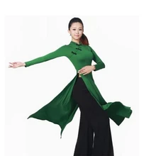 Женщины улучшилось долго Cheongsam Китайский Классическая Танцы костюмы настроить с длинными рукавами леди Вьетнам Халаты традиционные Aodai