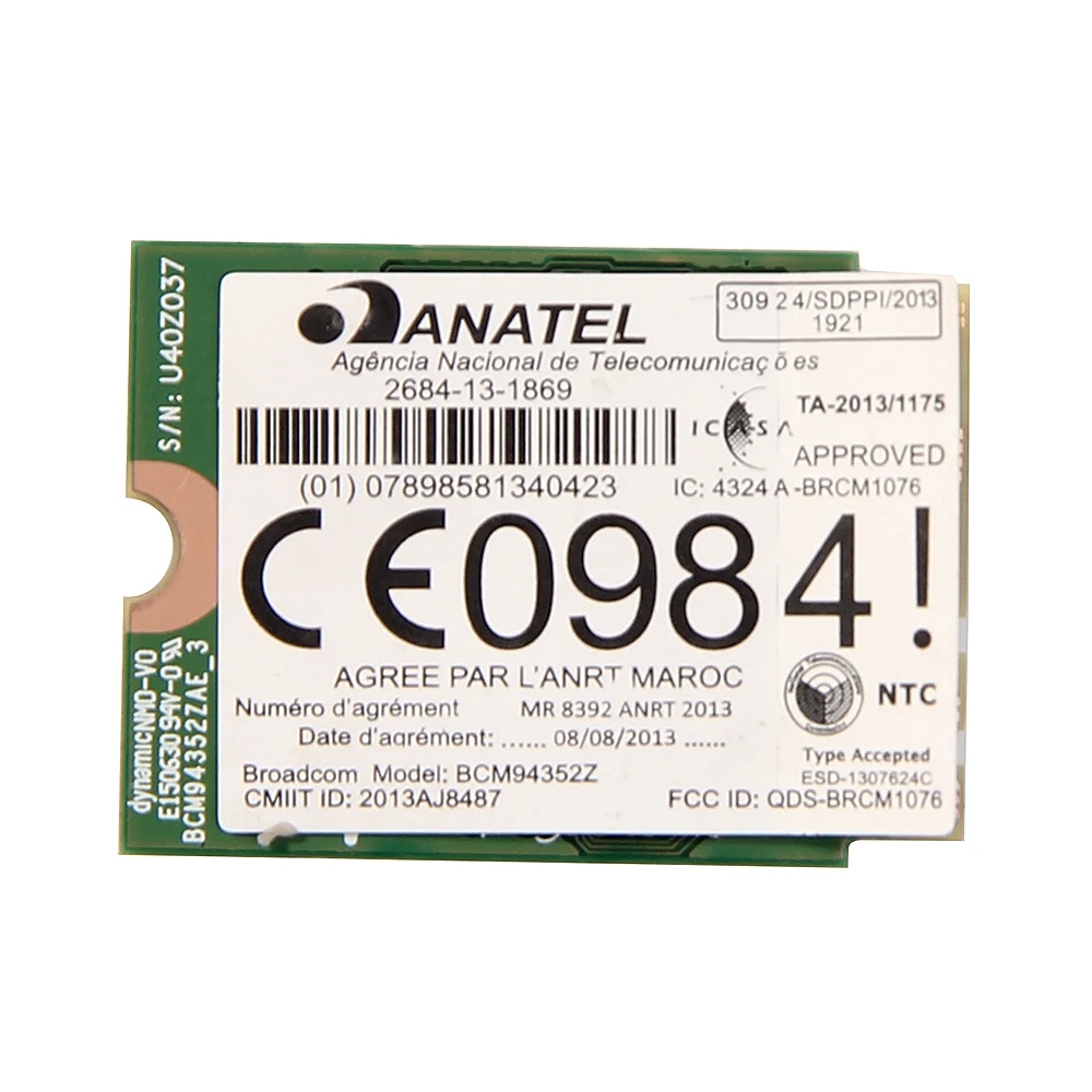 Inalámbrico AC1200 Broadcom BCM94352Z DW1560 867Mbps BT 4,0 802.11ac NGFF M.2 WiFi tarjeta WLAN para ventana portátil Mac Hackintosh OS - 2