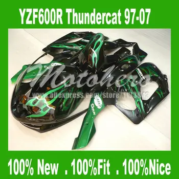 

Injection for YAMAHA YZF600R Thundercat 1997-2007 YZF600R 96-07 YZF 600R 97 98 99 00 01 02 03 04 05 06 07 fairings Green flame