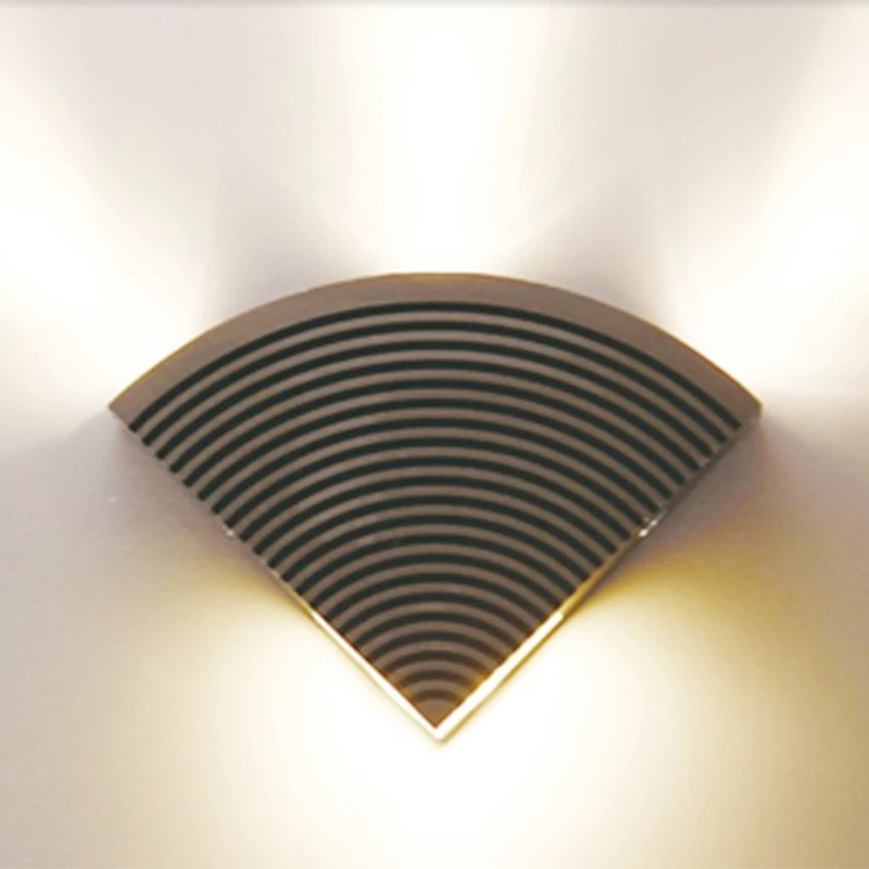 

Modern 4W LED Sector Wall Sconce AC85-265V Wall-Mounted Luminous Lighting Fixtures for Home Corridor Wall Decorative Wall Lamps