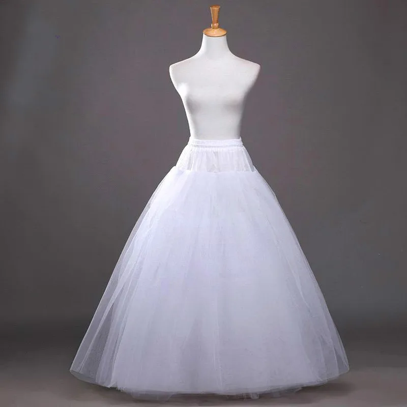 

4 Layers Ball Gown Petticoats Womens White Hoopless Underskirt Wedding Dress Petticoat Slip Crinoline Bridal Wedding Accessories