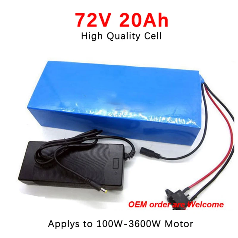 Top 72V 20Ah 3000W 1000W Electric Bike Battery Lithium Ion Battery Pack For Electric Bicycle Motor Bike Battery Rechargeable No Tax 2