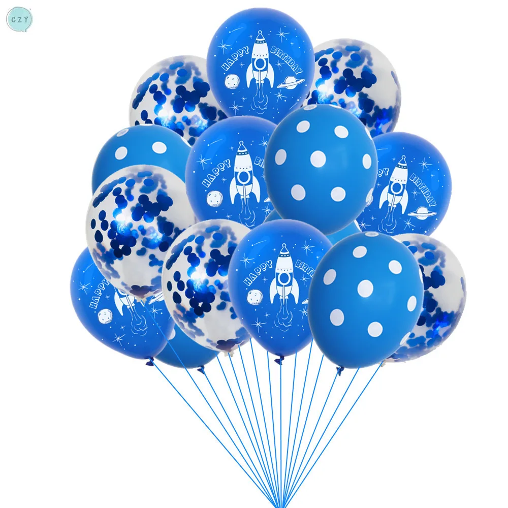

Astronaut Series Balloon Set Czy Party Rocket Balloon Set with Pointy Confetti Balloons and Birthday Party Decorations
