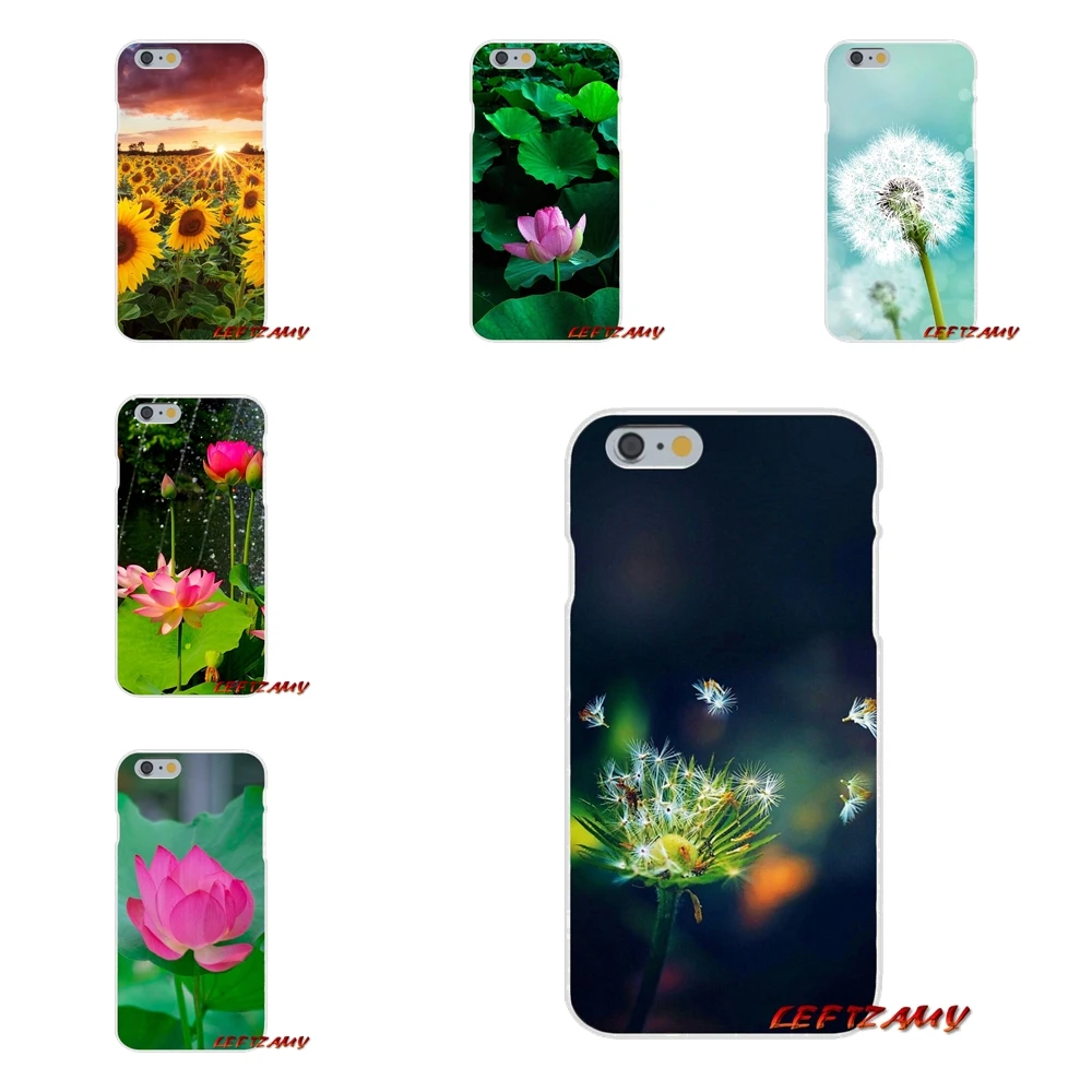

For Xiaomi Redmi 3 3S 4A 5A Pro Mi4 Mi4C Mi5S Mi6X Mi Max2 Note 3 4 5A Sunflower Dandelion Lotus leaf flower Mobile Phone Covers