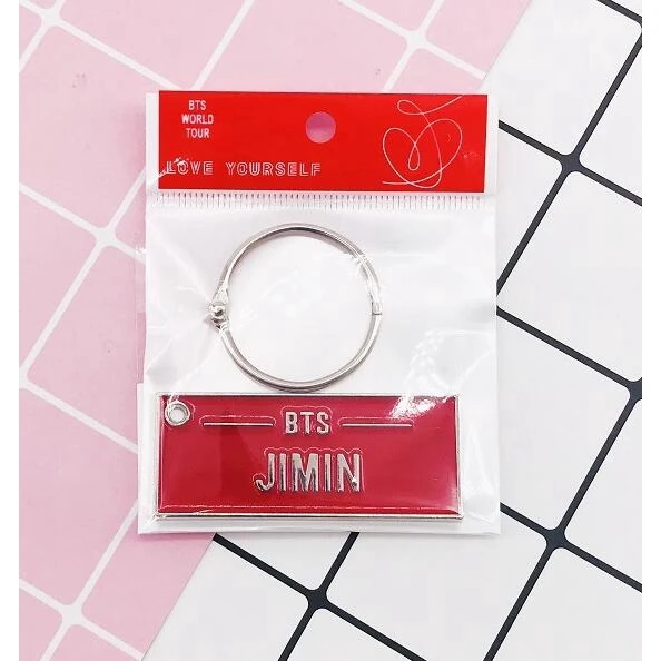 Kpop BTS JIMIN iron keychain key ring Stock Offical dolls,girl boy Toy
