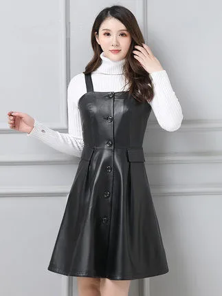 

2019 New Leather Strap Sheepskin Dress P3