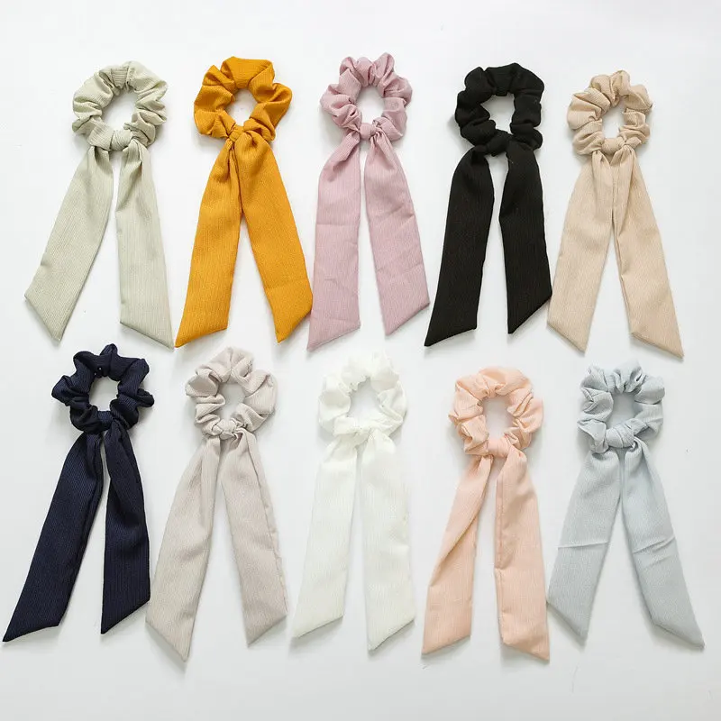 

G.YCX Cute Ribbon Bow Tiara Satin Hair Band for Women Girl Rope Scrunchie Ponytail Holder Hair Band Elastic Gum Hair Accessories