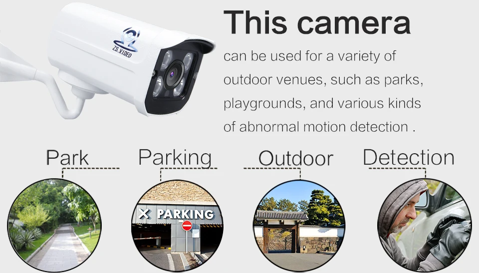 ZSVEDIO Surveillance Cameras HD POE IP Camera Alarm System Cameras POE HD IP Camera POE CCTV Monitor IR Night Vision Webcam (6)