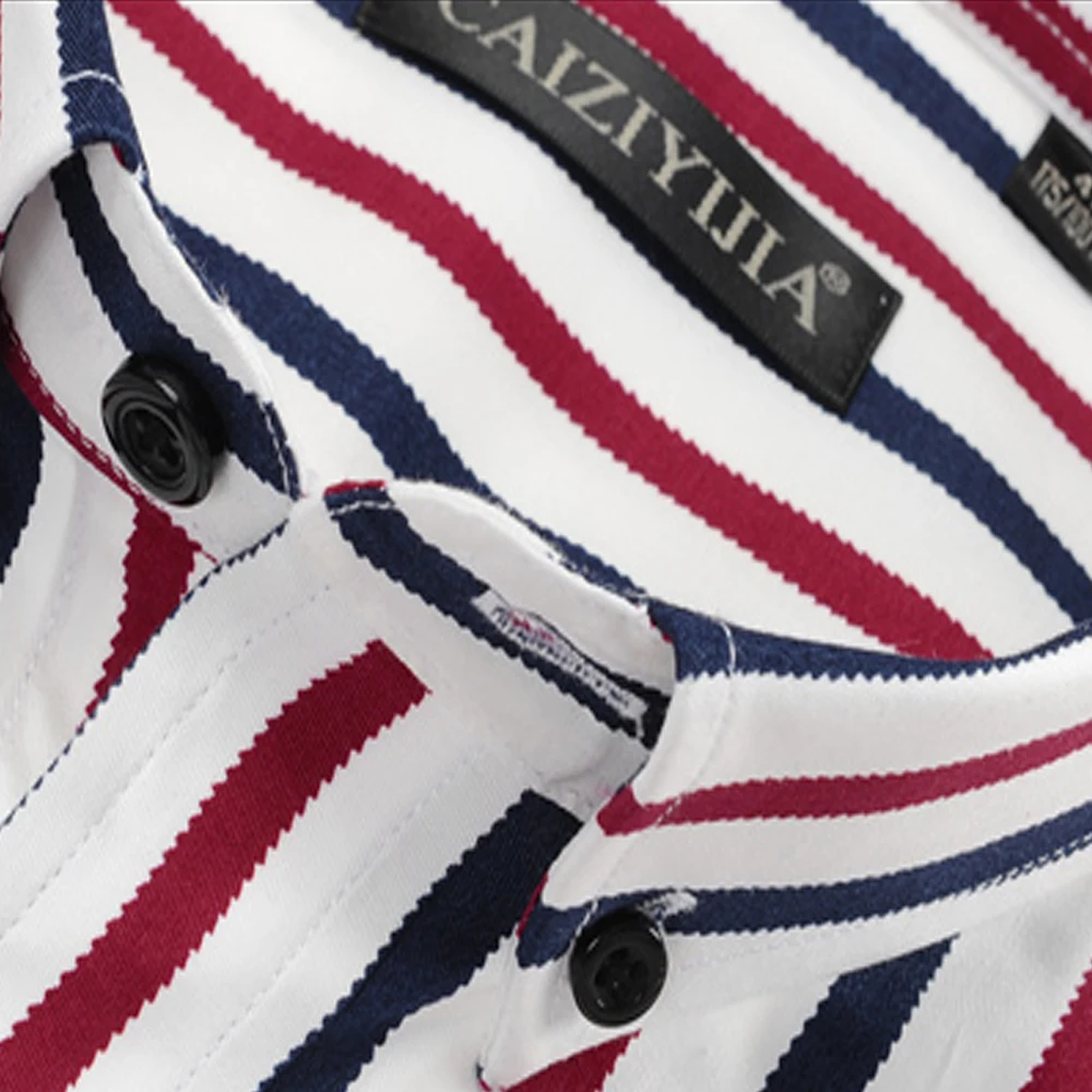CAIZIYIJIA новая дизайнерская полосатая Мужская рубашка высокого качества с длинным рукавом Camisa Masculina Повседневная рубашка брендовая одежда