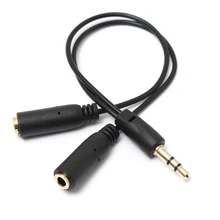 1 шт черный 3,5 мм 1 в 2 пары аудио линейный наушник гарнитура разветвитель для наушников для Планшета Телефона Android мобильного MP3 MP4