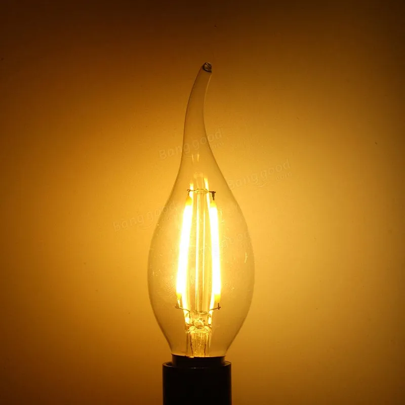 10 шт. высокое качество E12/E14 свет свечи 2 Вт/4 Вт AC220V 240 В накаливания светодиодные лампы для внутреннего освещения светодиодные лампы