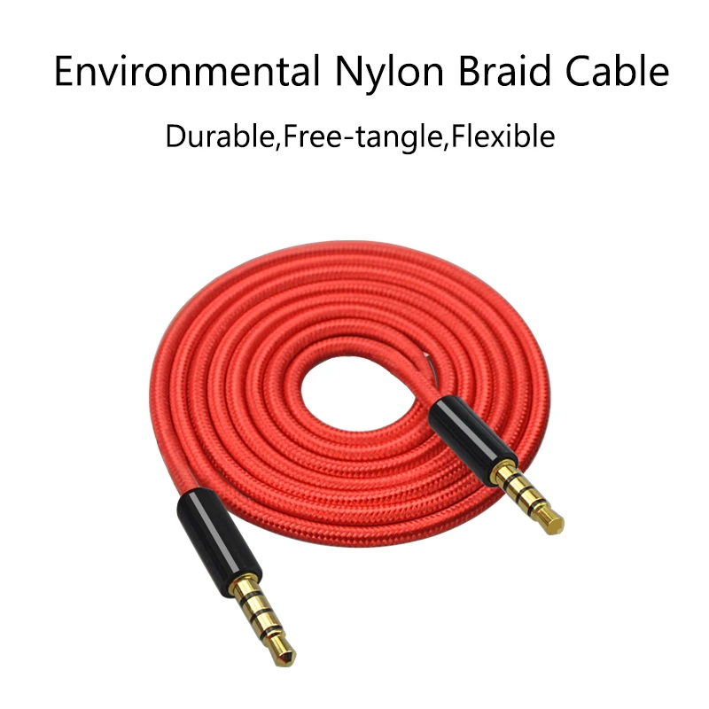 Jack 3.5mm AUX Cable Audio Cable 3.5 mm Jacks Speaker Cable 4 Poles Nylon Braided Headphones Car MP3 AUX Cord Extension male Jack 3.5mm AUX Cable Audio Cable 3.5 mm Jacks Speaker Cable 4 Poles Nylon Braided Headphones Car MP3 AUX Cord Extension male