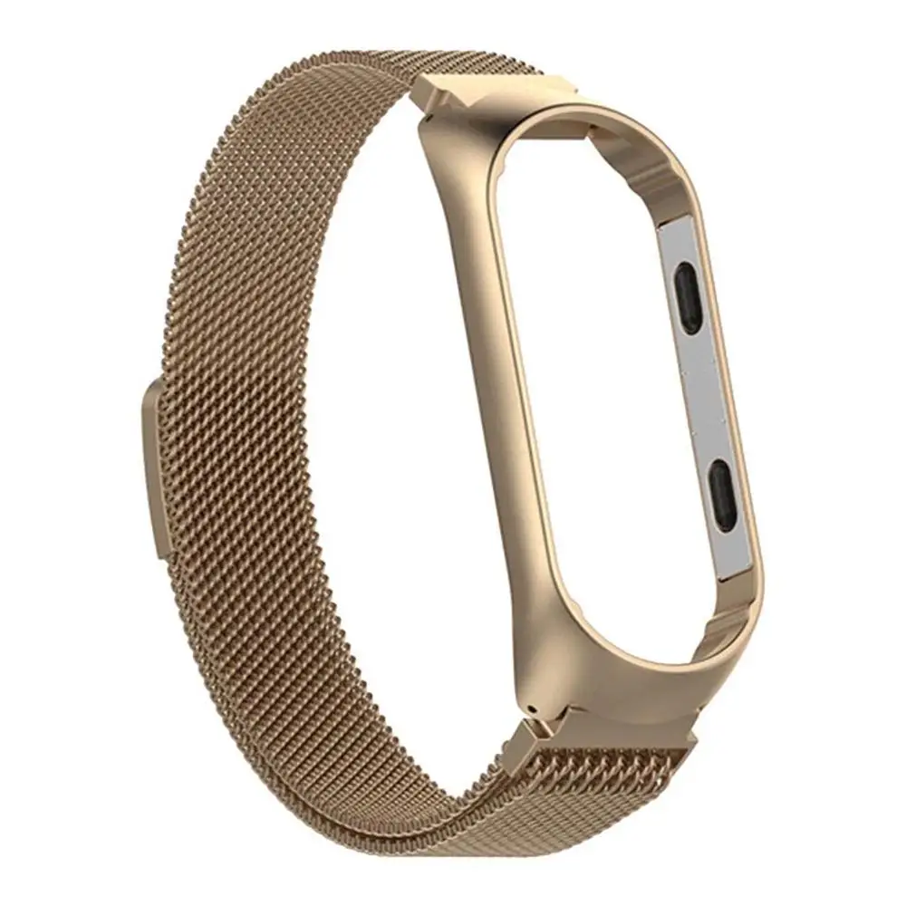 Ремешок Миланская петля из нержавеющей стали для Xiaomi Mi Band 4 магнитный браслет