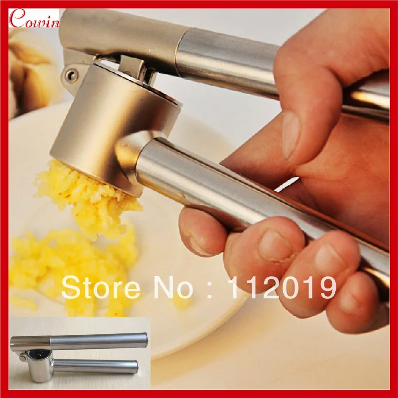 New Stainless Steel Garlic Press Mincer Garlic Twist Masher Squeezer