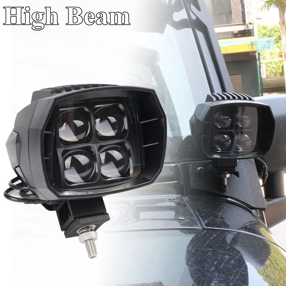 1Pc 12V 24V LED Waterproof Running Driving High Beam Lights Motorbike