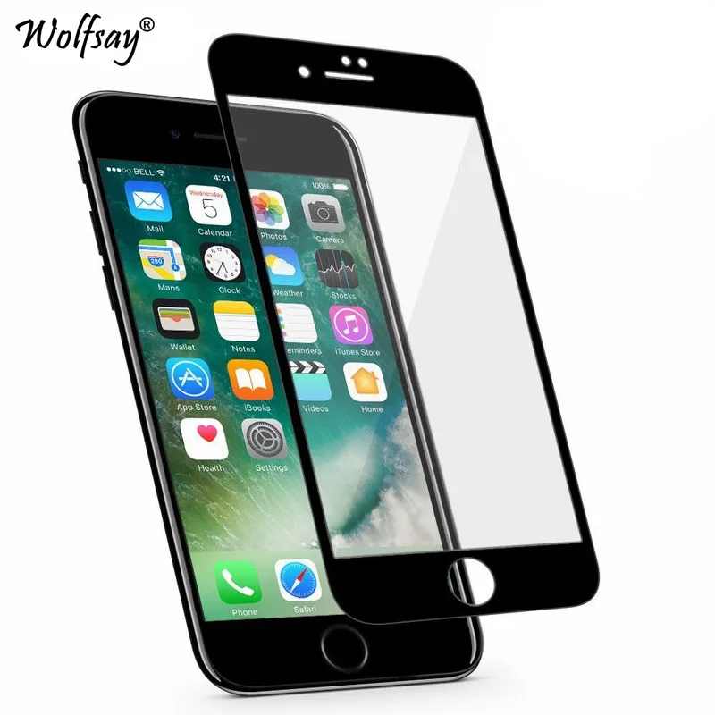 Curved Edge Glass For iPhone 7 Screen Protector Tempered Glass For iPhone 7 Full Cover Glass For Apple iPhone 7 Protective Film