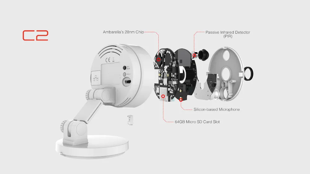 Foscam C2 1080 P WiFi CCTV Крытый безопасности IP Камера с Ночное видение обнаружения движения 2-способ аудио