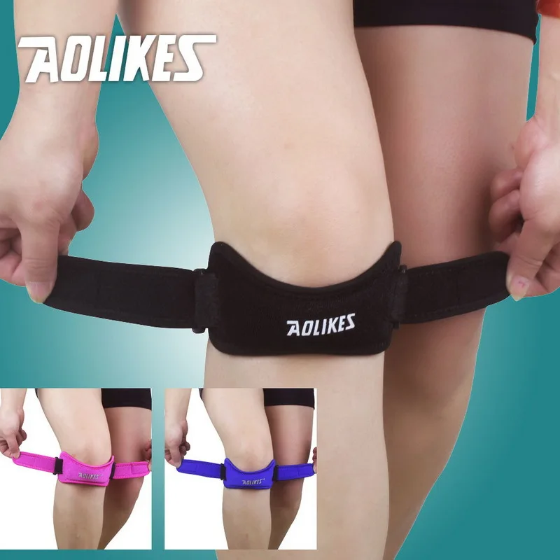 AOLIKES 1 шт. Профессиональный регулируемый спортивный наколенники Поддержка бандаж