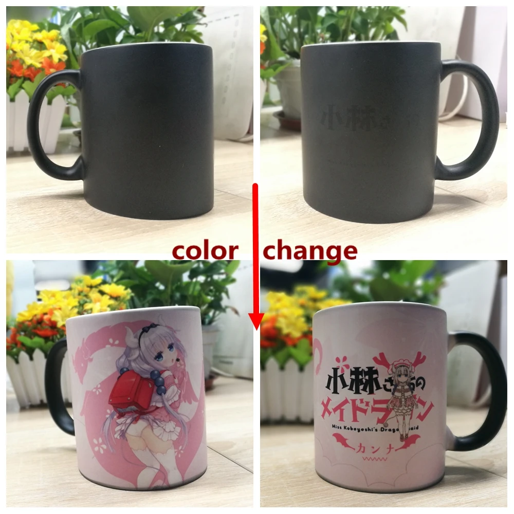Аниме JK Kobayashi-san Chi No Maid Dragon KannaKamui Косплей изменение цвета кружка Kanna Kamui девушка Ежедневно напиток чашка