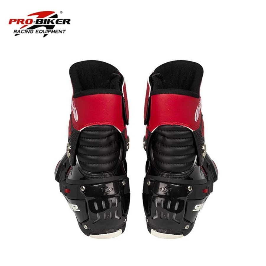 1 пара профессиональный мотоцикл для езды по бездорожью Спорт Мотоцикл MX GP гоночные кожаные мотоциклетные ботинки - Цвет: red