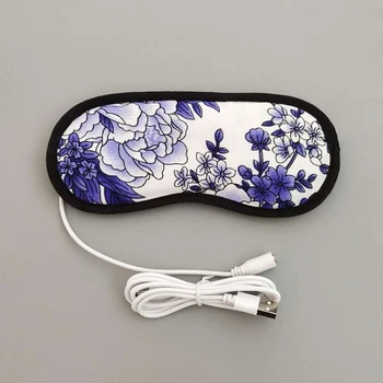 

USB Electric Heating Medicine Moxa Sleeping Eye Mask Shading Mask For Sleep Soft Adjustable Temperature Control Heated Eye Mask
