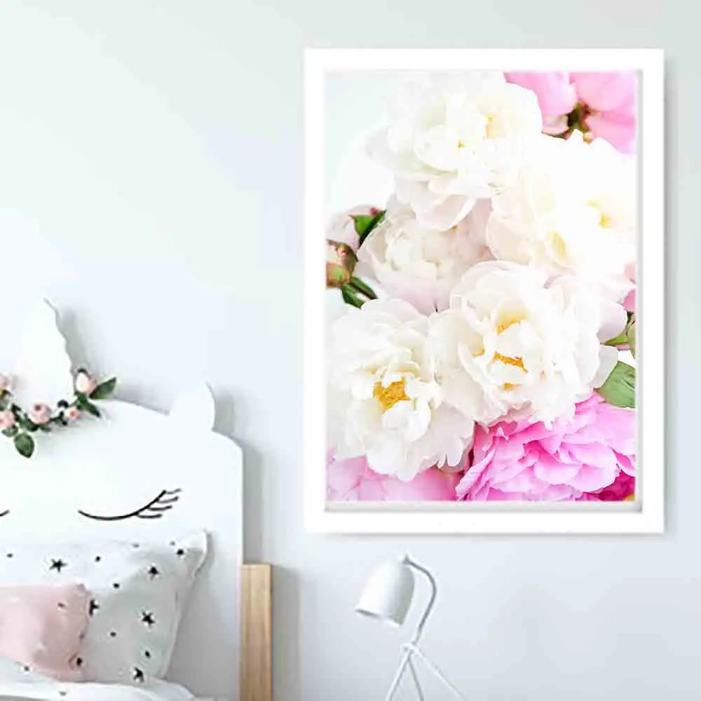 

Blush Peony Poster Abstract Canvas Painting Nordic Posters and Prints Modern Wall Pop Art Picture For Living Room Home Decor
