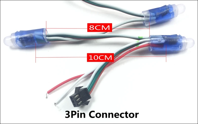 2000 шт. 12 мм WS2811 2811 IC полный Цвет сменный ЖК-экран света DC 5 V вход IP68 Водонепроницаемая светодиодная лента RGB Цвет цифровая светодиодная точечная лампа