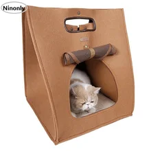 

Cat House Foldable Pet Dog Bed Carry Bag Cat Sleeping Improved Bag Warm Cat Mat Cushion Application Four Seasons Lovely Design