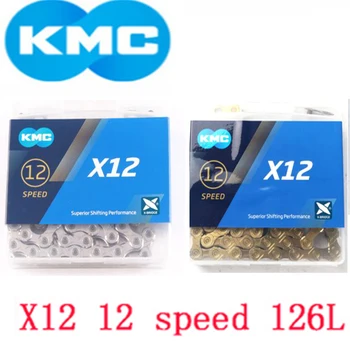 

new KMC X12 12 speed 126L MTB Mountain Bike Bicycle Chain 12s Golden Chain with Magic Knob for Bicycle Parts with Original box