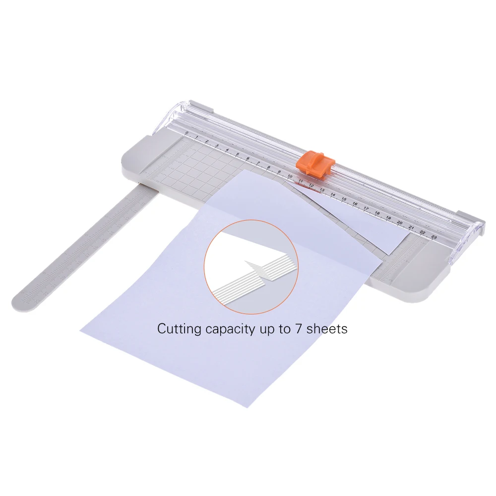 Portable Paper Trimmer Mini Scrapbooking Paper Trimmers Cutters Guillotine Pull out Ruler for