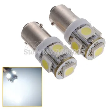 

10pcs/lot T11 BA9S 5 LED 5050 SMD White Car Auto Wedge Side Light Lamp Bulb DC12V