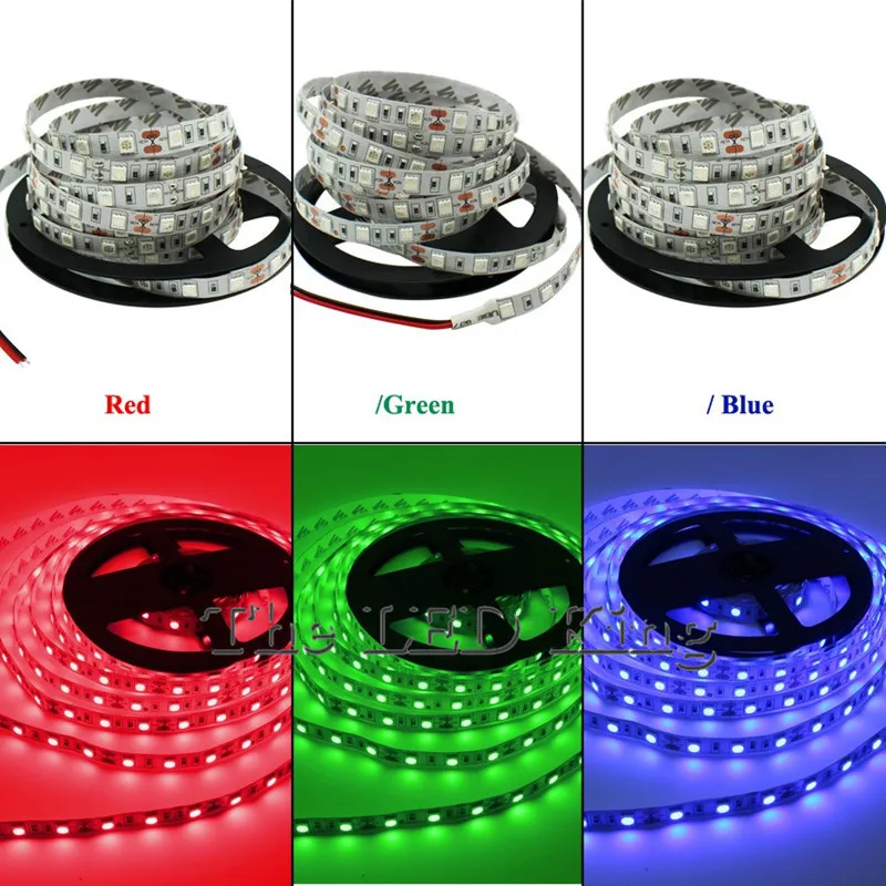 5 M RGB Светодиодные полосы 5050 2835 SMD Водонепроницаемый IP20 IP65 60leds/m 12 V Гибкая лампа Led RGB ленты/диод лента