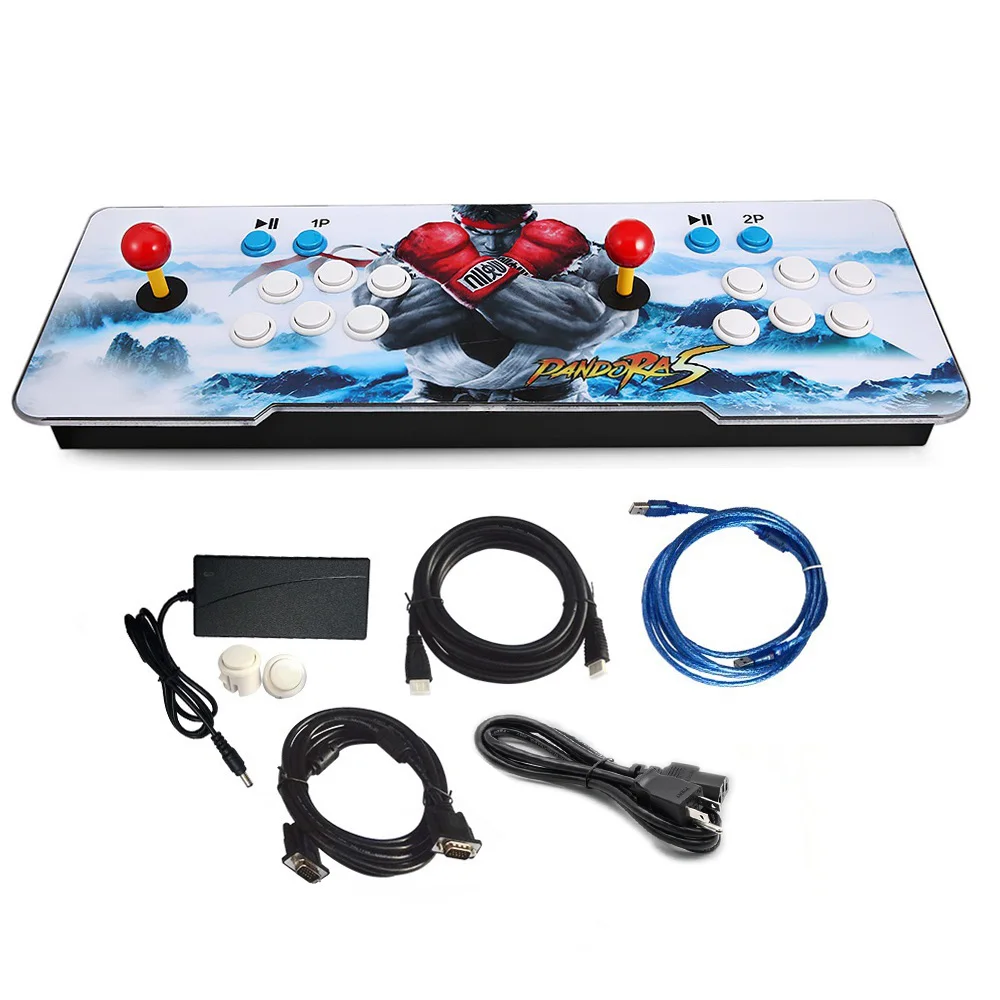 

Double Arcade Joystick Arcade Video Game Machine with 999 Classic Arcade Games Pre-recorded in This Console Game Toys for Boys